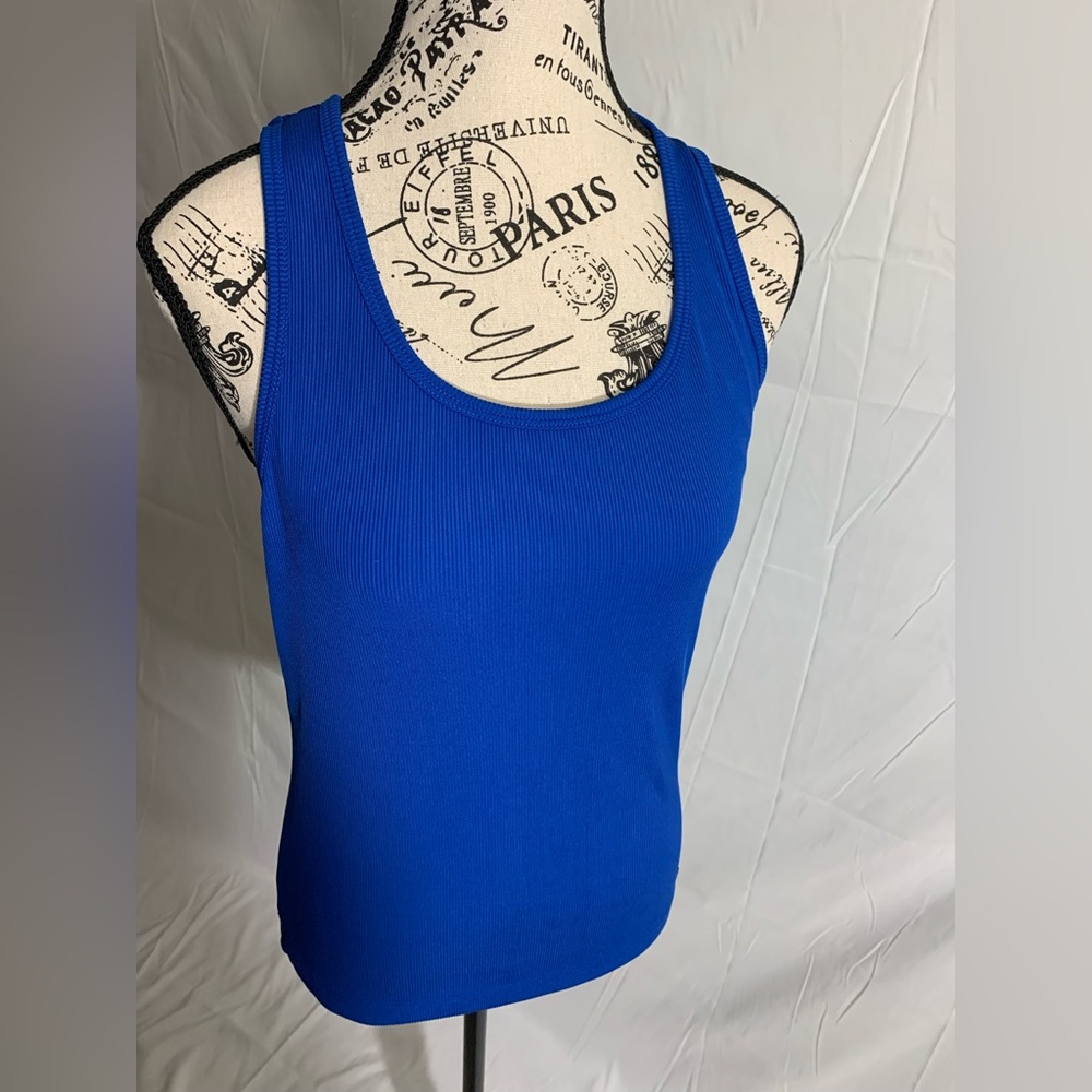 NWOT- Everlasting Royal Blue Athletic Tank Top, and sports bra sewn in. Sz: L